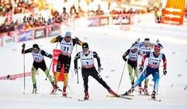 31.12.2013, Lenzerheide, Switzerland (SUI): Ales Razym (CZE), Tim Tscharnke (GER), Simeon Hamilton (USA), Enrico Nizzi (ITA), Martin Jaks (CZE), Carl Quicklund (SWE), Ilia Chernousov (RUS), (l-r) - FIS world cup cross-country, tour de ski, individual sprint, Lenzerheide (SUI). www.nordicfocus.com. © Felgenhauer/NordicFocus. Every downloaded picture is fee-liable.