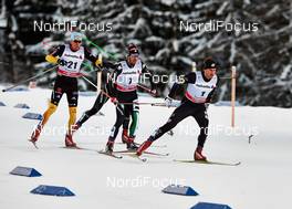 31.12.2013, Lenzerheide, Switzerland (SUI): Tim Tscharnke (GER), Federico Pellegrino (ITA), Simeon Hamilton (USA), (l-r) - FIS world cup cross-country, tour de ski, individual sprint, Lenzerheide (SUI). www.nordicfocus.com. © Felgenhauer/NordicFocus. Every downloaded picture is fee-liable.