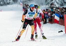 13.01.2013, Chaux-Neuve, France (FRA): Tino Edelmann (GER), Madshus, Leki, Rottefella, Adidas - FIS world cup nordic combined, team sprint HS118/2x7.5km, Chaux-Neuve (FRA). www.nordicfocus.com. © Becker/NordicFocus. Every downloaded picture is fee-liable.