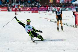 13.01.2013, Chaux-Neuve, France (FRA): (l-r) Jason Lamy Chappuis (FRA), Salomon, Swix, One Way and Bjoern Kircheisen (GER), Fischer, Leki, Rottefella, Adidas  - FIS world cup nordic combined, team sprint HS118/2x7.5km, Chaux-Neuve (FRA). www.nordicfocus.com. © Becker/NordicFocus. Every downloaded picture is fee-liable.