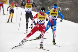 15.03.13, Oslo, Norway (NOR): l-r: Lukas Klapfer (AUT), Armin Bauer (ITA) - FIS world cup nordic combined, individual gundersen HS134/10km, Oslo (NOR). www.nordicfocus.com. © Felgenhauer/NordicFocus. Every downloaded picture is fee-liable.
