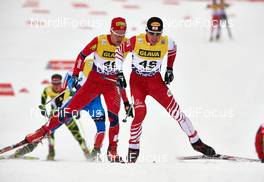 15.03.13, Oslo, Norway (NOR): l-r: Ole Martin Storlien (NOR), Tomaz Druml (AUT) - FIS world cup nordic combined, individual gundersen HS134/10km, Oslo (NOR). www.nordicfocus.com. © Felgenhauer/NordicFocus. Every downloaded picture is fee-liable.