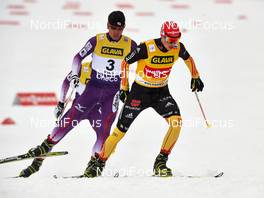 15.03.13, Oslo, Norway (NOR): l-r: Akito Watabe (JPN), Eric Frenzel (GER) - FIS world cup nordic combined, individual gundersen HS134/10km, Oslo (NOR). www.nordicfocus.com. © Felgenhauer/NordicFocus. Every downloaded picture is fee-liable.