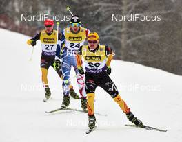 15.03.13, Oslo, Norway (NOR): l-r: Manuel Faisst (GER), Francois Braud (FRA), Fabian Riessle (GER) - FIS world cup nordic combined, individual gundersen HS134/10km, Oslo (NOR). www.nordicfocus.com. © Felgenhauer/NordicFocus. Every downloaded picture is fee-liable.