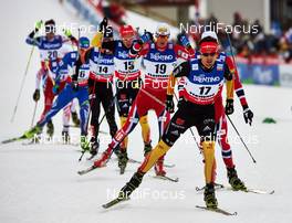 28.02.2013, Val di Fiemme, Italy (ITA): l-r: Francois Braud (FRA), Miroslav Dvorak (CZE), Johannes Rydzek (GER), Mikko Kokslien (NOR), Bjoern Kircheisen (GER) - FIS nordic world ski championships, nordic combined, individual gundersen HS134/10km, Val di Fiemme (ITA). www.nordicfocus.com. © Felgenhauer/NordicFocus. Every downloaded picture is fee-liable.