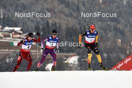 22.02.2013, Val di Fiemme, Italy (ITA): l-r: Marjan Jelenko (SLO), Taihei Kato (JPN), Eric Frenzel (GER) - FIS nordic world ski championships, nordic combined, individual gundersen HS106/10km, Val di Fiemme (ITA). www.nordicfocus.com. © Felgenhauer/NordicFocus. Every downloaded picture is fee-liable.