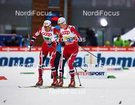 24.02.2013, Val di Fiemme, Italy (ITA): l-r: Haavard Klemetsen (NOR), Magnus Krog (NOR) - FIS nordic world ski championships, nordic combined, team HS106/4x5km, Val di Fiemme (ITA). www.nordicfocus.com. © Felgenhauer/NordicFocus. Every downloaded picture is fee-liable.