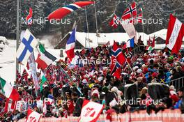 24.02.2013, Val di Fiemme, Italy (ITA): spectators - FIS nordic world ski championships, nordic combined, team HS106/4x5km, Val di Fiemme (ITA). www.nordicfocus.com. © Felgenhauer/NordicFocus. Every downloaded picture is fee-liable.