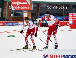 24.02.2013, Val di Fiemme, Italy (ITA): l-r: Mario Stecher (AUT), Lukas Klapfer (AUT) - FIS nordic world ski championships, nordic combined, team HS106/4x5km, Val di Fiemme (ITA). www.nordicfocus.com. © Felgenhauer/NordicFocus. Every downloaded picture is fee-liable.