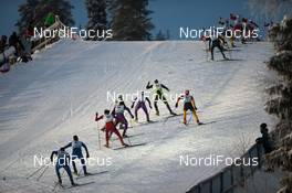 30.11.2013, Kuusamo, Finland (FIN): group of skiers in the last uphill - FIS world cup nordic combined, individual gundersen HS142/10km, Kuusamo (FIN). www.nordicfocus.com. © Laiho/NordicFocus. Every downloaded picture is fee-liable.