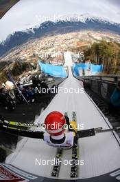 03.01.2013, Innsbruck, Austria (AUT):  Richard Freitag (GER), Fischer - FIS world cup ski jum6ping, four hills tournament, individual HS130 qualification, Innsbruck (AUT). www.nordicfocus.com. © Laiho/NordicFocus. Every downloaded picture is fee-liable.