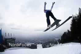 04.01.2013, Innsbruck, Austria (AUT):  Anders Fannemel (NOR), Fluege.de - FIS world cup ski jumping, four hills tournament, individual HS130, Innsbruck (AUT). www.nordicfocus.com. © Laiho/NordicFocus. Every downloaded picture is fee-liable.