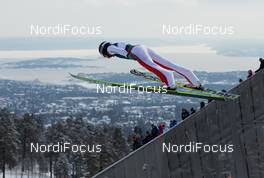 17.03.2013, Oslo, Norway (NOR): Pascal Kaelin (SUI) - FIS world cup ski jumping, individual HS134, Oslo (NOR). www.nordicfocus.com. © Laiho/NordicFocus. Every downloaded picture is fee-liable.