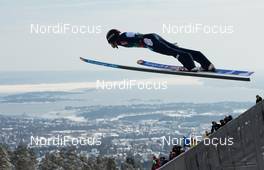 17.03.2013, Oslo, Norway (NOR): Anders Jacobsen (NOR), Fluege.de - FIS world cup ski jumping, individual HS134, Oslo (NOR). www.nordicfocus.com. © Laiho/NordicFocus. Every downloaded picture is fee-liable.