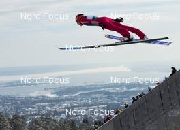 17.03.2013, Oslo, Norway (NOR): Andreas Wellinger (GER), Fluege.de - FIS world cup ski jumping, individual HS134, Oslo (NOR). www.nordicfocus.com. © Laiho/NordicFocus. Every downloaded picture is fee-liable.