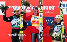 17.03.2013, Oslo, Norway (NOR): (l-r) Piotr Zyla (POL), Fischer, Gregor Schlierenzauer (AUT), Fischer and Robert Kranjec (SLO), Fischer - FIS world cup ski jumping, individual HS134, Oslo (NOR). www.nordicfocus.com. © Laiho/NordicFocus. Every downloaded picture is fee-liable.