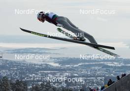 17.03.2013, Oslo, Norway (NOR): Ilja Rosliakov (RUS), Elan - FIS world cup ski jumping, individual HS134, Oslo (NOR). www.nordicfocus.com. © Laiho/NordicFocus. Every downloaded picture is fee-liable.
