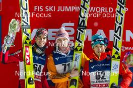 08.12.2013, Lillehammer, Norway (NOR): Anders Bardal (NOR), Severin Freund (GER), Daiki Ito (JPN) - FIS world cup ski jumping, individual HS138, Lillehammer (NOR). www.nordicfocus.com. © Manzoni/NordicFocus. Every downloaded picture is fee-liable.