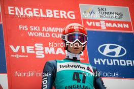 20.12.2013, Engelberg, Switzerland (SUI): Karl Geiger (GER)  - FIS world cup ski jumping, training, Engelberg (SUI). www.nordicfocus.com. © Manzoni/NordicFocus. Every downloaded picture is fee-liable.