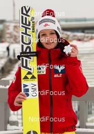 23.02.2013, Val di Fiemme, Italy (ITA): Jacqueline Seifriedsberger (AUT), Fischer - FIS nordic world ski championships, ski jumping ladies, medals, Val di Fiemme (ITA). www.nordicfocus.com. © Laiho/NordicFocus. Every downloaded picture is fee-liable.