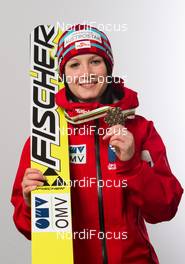 23.02.2013, Val di Fiemme, Italy (ITA): Jacqueline Seifriedsberger (AUT), Fischer  - FIS nordic world ski championships, ski jumping ladies, medals, Val di Fiemme (ITA). www.nordicfocus.com. © Laiho/NordicFocus. Every downloaded picture is fee-liable.