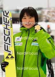 23.02.2013, Val di Fiemme, Italy (ITA):  Yuki Ito (JPN), Fischer- FIS nordic world ski championships, ski jumping ladies, medals, Val di Fiemme (ITA). www.nordicfocus.com. © Laiho/NordicFocus. Every downloaded picture is fee-liable.