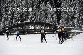 27.01.2013, Val di Fassa/Val di Fiemme, Italy (ITA): group of athletes near Fontanazzo - FIS Marathon Cup Marcialonga, Val di Fassa/Val di Fiemme (ITA). www.nordicfocus.com. © Rauschendorfer/NordicFocus. Every downloaded picture is fee-liable.