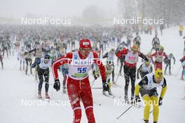 03.02.2013, Oberammergau, Germany (GER): Start, l-r: Lukas Weitgasser (AUT), Joergen Brink (SWE) - FIS Marathon Cup Koenig Ludwig Lauf, Oberammergau (GER). www.nordicfocus.com. © Rauschendorfer/NordicFocus. Every downloaded picture is fee-liable.