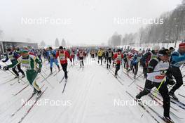 03.02.2013, Oberammergau, Germany (GER): start - FIS Marathon Cup Koenig Ludwig Lauf, Oberammergau (GER). www.nordicfocus.com. © Rauschendorfer/NordicFocus. Every downloaded picture is fee-liable.