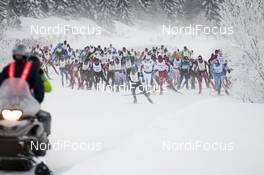 10.02.2013, Morez, France (FRA): Group of athletes - FIS Marathon Cup La Transjurassienne, Morez (FRA). www.nordicfocus.com. © Becker/NordicFocus. Every downloaded picture is fee-liable.
