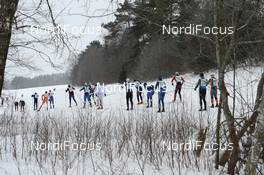 17.02.2013, Tartu, Estonia (EST): group of athletes - FIS Marathon Cup Tartumarathon, Tartu (EST). www.nordicfocus.com. © Rauschendorfer/NordicFocus. Every downloaded picture is fee-liable.