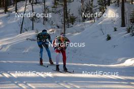 03.03.2013, Mora, Sweden (SWE): l-r: Roger Aa Djupvik (NOR), Chris André Jespersen (NOR) in the lead - FIS Marathon Cup Vasaloppet, Mora (SWE). www.nordicfocus.com. © Rauschendorfer/NordicFocus. Every downloaded picture is fee-liable.