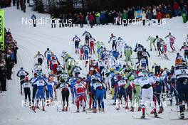 03.03.2013, Mora, Sweden (SWE): leaders after the start at the first hill - FIS Marathon Cup Vasaloppet, Mora (SWE). www.nordicfocus.com. © Rauschendorfer/NordicFocus. Every downloaded picture is fee-liable.