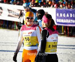 10.03.2013, St. Moritz, Switzerland (SUI): Rahel Imoberdorf (SUI) and Doris Trachsel (SUI) - FIS Marathon Cup Engadin Skimarathon, St. Moritz (SUI). www.nordicfocus.com. © Felgenhauer/NordicFocus. Every downloaded picture is fee-liable.