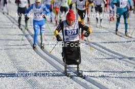 13.12.2013, Livigno, Italy (ITA):  Para-athlete Andrea Eskan (GER) on a sit-ski - Skimarathon La Sgambeda Classic, Livigno (ITA). www.nordicfocus.com. © Rauschendorfer/NordicFocus. Every downloaded picture is fee-liable.