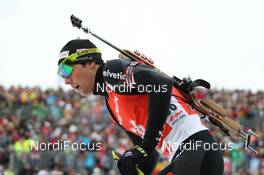 04.01.2014, Oberhof, Germany (GER): Mario Dolder (SUI) - IBU world cup biathlon, pursuit men, Oberhof (GER). www.nordicfocus.com. © Manzoni/NordicFocus. Every downloaded picture is fee-liable.