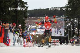 04.01.2014, Oberhof, Germany (GER): Arnd Peiffer (GER) - IBU world cup biathlon, pursuit men, Oberhof (GER). www.nordicfocus.com. © Manzoni/NordicFocus. Every downloaded picture is fee-liable.