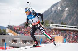 11.01.2014, Ruhpolding, Germany (GER): Lukas Hofer (ITA) - IBU world cup biathlon, individual men, Ruhpolding (GER). www.nordicfocus.com. © Manzoni/NordicFocus. Every downloaded picture is fee-liable.