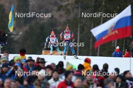 12.01.2014, Ruhpolding, Germany (GER): Alexander Loginov (RUS), Alexander Loginov (RUS)  - IBU world cup biathlon, pursuit men, Ruhpolding (GER). www.nordicfocus.com. © Manzoni/NordicFocus. Every downloaded picture is fee-liable.
