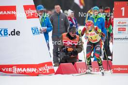 12.01.2014, Ruhpolding, Germany (GER): Gabriela Soukalova (CZE), Gabriela Soukalova (CZE)  - IBU world cup biathlon, pursuit women, Ruhpolding (GER). www.nordicfocus.com. © Manzoni/NordicFocus. Every downloaded picture is fee-liable.