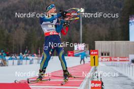09.01.2014, Ruhpolding, Germany (GER): Fredrik Lindstroem (SWE)  - IBU world cup biathlon, relay men, Ruhpolding (GER). www.nordicfocus.com. © Manzoni/NordicFocus. Every downloaded picture is fee-liable.