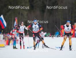 09.01.2014, Ruhpolding, Germany (GER): Simon Schempp (GER), Eric Lesser (GER)  - IBU world cup biathlon, relay men, Ruhpolding (GER). www.nordicfocus.com. © Manzoni/NordicFocus. Every downloaded picture is fee-liable.