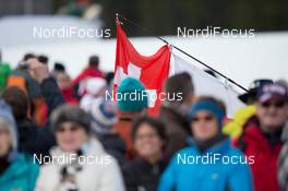 09.01.2014, Ruhpolding, Germany (GER): Biathlon Feature: Swiss flag in Ruhpolding   - IBU world cup biathlon, relay men, Ruhpolding (GER). www.nordicfocus.com. © Manzoni/NordicFocus. Every downloaded picture is fee-liable.