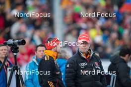 09.01.2014, Ruhpolding, Germany (GER): Mark Kirchner (GER) coach Team Germany, Uwe Muessiggang (GER) headcoach women Germany  - IBU world cup biathlon, relay men, Ruhpolding (GER). www.nordicfocus.com. © Manzoni/NordicFocus. Every downloaded picture is fee-liable.