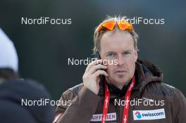 08.01.2014, Ruhpolding, Germany (GER): Markus Segessenmann (SUI) headcoach women and national coach Team Switzerland  - IBU world cup biathlon, relay women, Ruhpolding (GER). www.nordicfocus.com. © Manzoni/NordicFocus. Every downloaded picture is fee-liable.