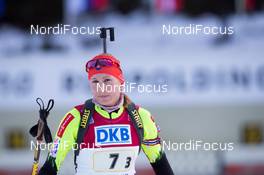 08.01.2014, Ruhpolding, Germany (GER): Anastasiya Kuzmina (SVK)  - IBU world cup biathlon, relay women, Ruhpolding (GER). www.nordicfocus.com. © Manzoni/NordicFocus. Every downloaded picture is fee-liable.