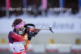 08.01.2014, Ruhpolding, Germany (GER): Evi Sachenbacher (GER)  - IBU world cup biathlon, relay women, Ruhpolding (GER). www.nordicfocus.com. © Manzoni/NordicFocus. Every downloaded picture is fee-liable.