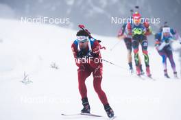 18.01.2014, Antholz, Italy (ITA): Ole Einar Bjoerndalen (NOR), Ondrej Moravec (CZE) - IBU world cup biathlon, pursuit men, Antholz (ITA). www.nordicfocus.com. © Manzoni/NordicFocus. Every downloaded picture is fee-liable.