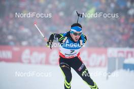 18.01.2014, Antholz, Italy (ITA): Jean Guillaume Beatrix (FRA) - IBU world cup biathlon, pursuit men, Antholz (ITA). www.nordicfocus.com. © Manzoni/NordicFocus. Every downloaded picture is fee-liable.