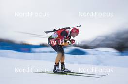 19.01.2014, Antholz, Italy (ITA): Arnd Peiffer (GER) - IBU world cup biathlon, relay men, Antholz (ITA). www.nordicfocus.com. © Manzoni/NordicFocus. Every downloaded picture is fee-liable.